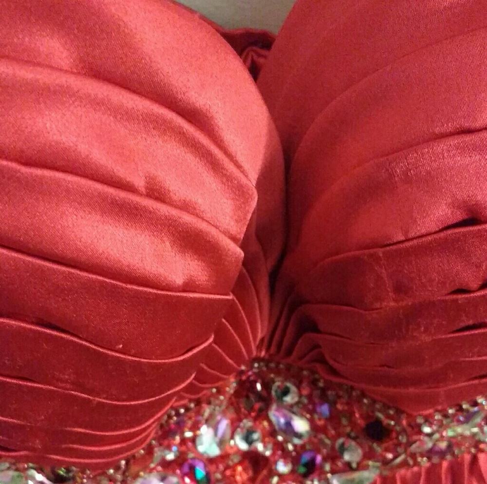 🎉2xHP!!!🎉NWT Evenings by Allure Red A444 Dress - Picture 5 of 6